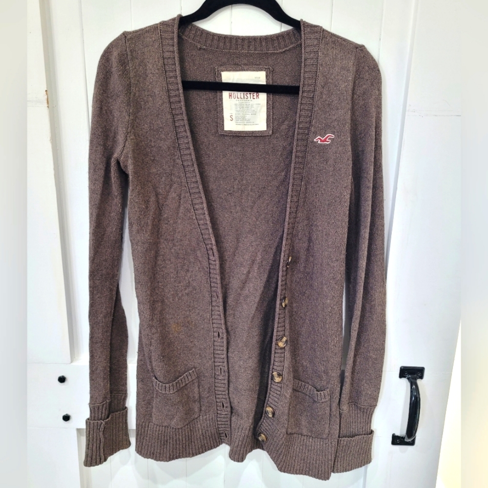 HOLLISTER Brown Open Sweater Cardigan Size Small